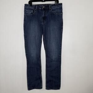 Buffalo David Bitton Driven-X Basic Jeans Mens Blue Straight Stretch 34x34